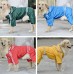 Amss Extra Large Size Waterproof Pet Clothing Heavy Duty Dog Raincoat Hoodies Coat ,neck 52cm - Red