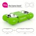 Hing Designs The Bone Bowl With Non Slip Rubber Feet And Dishwasher Safe Removable Stainless Steel Bowls, Green