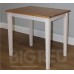 Small White And Solid Oak Dining Table + 2 Chairs - Wooden Dining Set