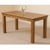 French Rustic Solid Oak 150 Cm Dining Table & 6 Black Washington Leather Chairs