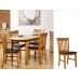 Extending Dining Set | Antique Oak Solid Wood Extendable Dining Table & 4 Chairs