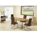Centurion Supports Caspian Italian-styled Solid Oak Dining Table With Brown Leather High-back Dining Chairs (dining Table With 4-dining Chairs)