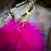 3 For 2! 18cm Hot Pink Massive Fluffy Raccoon Fur Pompoms Big Designer Mobile Car Charm Cute Animal Monster Celebrity Over Sized Furry Friend Fob Bag Pendant Soft Fluffy Rabbit Fur Ball Pendant Ladies Cerise Xl Xxl