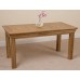 French Rustic Solid Oak 180 Diing Table & 6 Ivory Washington Dining Chairs