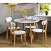 Julian Bowen Tiffany Dining Table Set With 4 Chairs, White/oak Colour