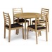 Serene Furnishings The Dining Collection Solid Oak And Veneer Croydon Round Dining Table, 100 Cm , Brown