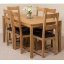 Bevel Solid Oak 150 Dining Room Table And Lincoln Chairs *available With 4 Or 6 Chairs* (6)