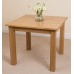 Oslo Solid Oak Square (90 Cm X 90 Cm) Dining Table & 4 Ivory Lola Leather Chairs