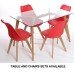 Charles Jacobs Dining Table With Solid Wood Oak Legs And Clear Glass Top For 4-6 Seats - Premium Quality Chelsea Range Furniture