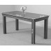 French Rustic Solid Oak 150 Cm Dining Table & 6 Black Washington Leather Chairs