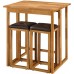 Oak Drop Leaf Breakfast Set With 2 Faux Leather Topped Stools In Natural Oak By Centurion Pine