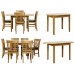 Extending Dining Set | Antique Oak Solid Wood Extendable Dining Table & 4 Chairs