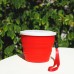 Collapsible Travel Cup - 100% Food-grade Silicone Mug For Camping And Hiking, Red - By Not Just A Gadget