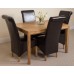 Bevel Solid Oak 120 Dining Room Table And 4 Montana Dining Chairs *available In 4 Colours* (brown)