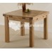 Dorset Solid Oak Extending Dining Table 3ft X 3ft + 4 Brown Scroll Back Leather Chairs