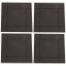 Rayware Faux Leather Stitch 4-coasters, Black