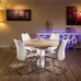 Modern Dining Table Oak Veneer Round / Oval Extending 1200-1600mm 2088