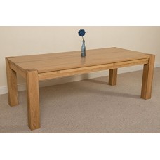 Kuba Chunky Solid Oak 220 X 100 X 77 Cm Dining Room Kitchen Table
