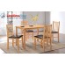 Limitless Base Stunning Traditional Naples 4 Seater Dining Set In Natural Oak Effect
