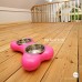 Hing Designs The Bone Bowl With Non Slip Rubber Feet And Dishwasher Safe Removable Stainless Steel Bowls, Pink