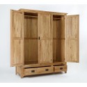 Westbury Reclaimed Oak Triple Wardrobe