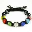 Multi Coloured Unisex Shamballa Bracelet Crystal Disco Ball Friendship Bead Swarovski Crystals Beads Bracelets
