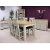 Aspen Painted Oak Sage / Grey Extending Dining Table And 4 Chairs / Dining Table Set