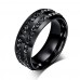 Yc Top Classic Black Titanium Steel Cubic Zirconia 8mm Fashion Men Ring Size X 1/2 Uk