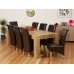 1home Stunning 100% Solid Oak Dining Table Set Oil Finish With Chunky Legs 240cm (table With 8 Chairs)