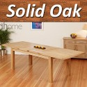1home 100% Solid Oak Double Extending Dining Table Set Extend 180cm To 225cm To 270cm (table Only)