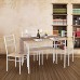 Aingoo 5 Pieces Dining Set Mdf Dining Table And 4 Chairs,white And Oak
