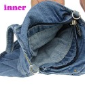 Donalworld Women Mini Crystal Skirt Pattern Jeans Denim Multi Rhinestone Handbags Blue