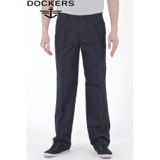 Dockers D2 Pleated Twill Chinos - Navy
