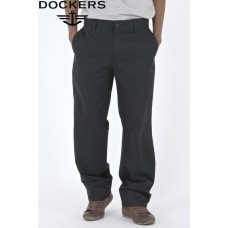 Dockers D2 Flat Front Twill Chinos - Black