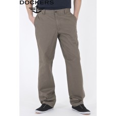Dockers D2 Flat Front Twill Chinos - Dark Pebble