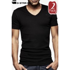 G-star Raw Base V Neck T-shirt Twin Pack - Black