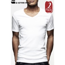 G-star Raw Base V Neck T-shirt Twin Pack - White