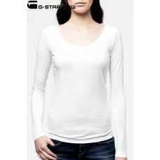 G-star Raw Base Deep Crew Neck Long Sleeve T-shirt - White