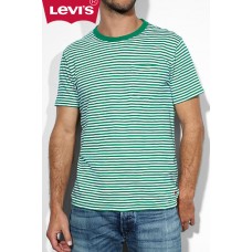 Levi's Sunset Tee - Palmerstripe Pine Green