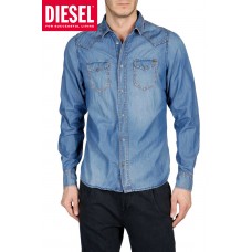 Diesel Sonora Long Sleeve Denim Shirt - Dark Denim