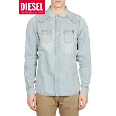 Diesel Sonora Long Sleeve Denim Shirt - Light Denim