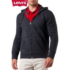 Levi's Heathered Full Zip Hoodie - Charcoal