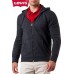 Levi's Heathered Full Zip Hoodie - Charcoal