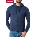 Levi's Heathered Full Zip Hoodie - Surf Blue
