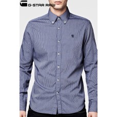 G-star Raw Core Striped Long Sleeve Shirt - Navy