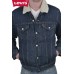 Levi's Denim Sherpa Trucker Jacket - Deep Blue