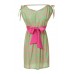 Azelia - Green And Coral Neon Dress Azelia - Green And Coral Neon Dress