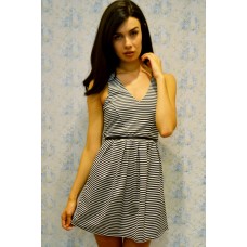 Verity - Stripy Skater Dress