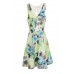Carly - Cut Out Floral Print Summer Skater Dress