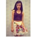Clara - White Printed Skirt